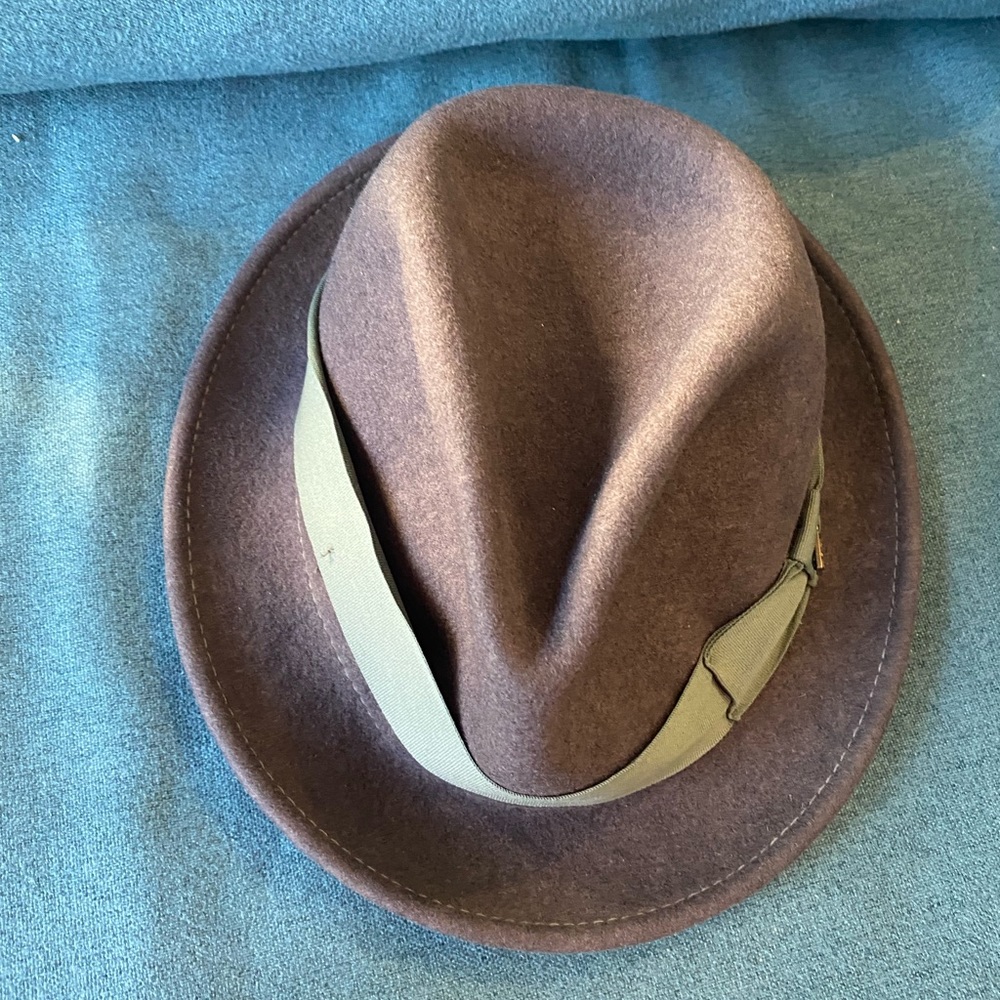 Bigalli | Dark Gray 100% Wool Water Repellent Fedora Hat